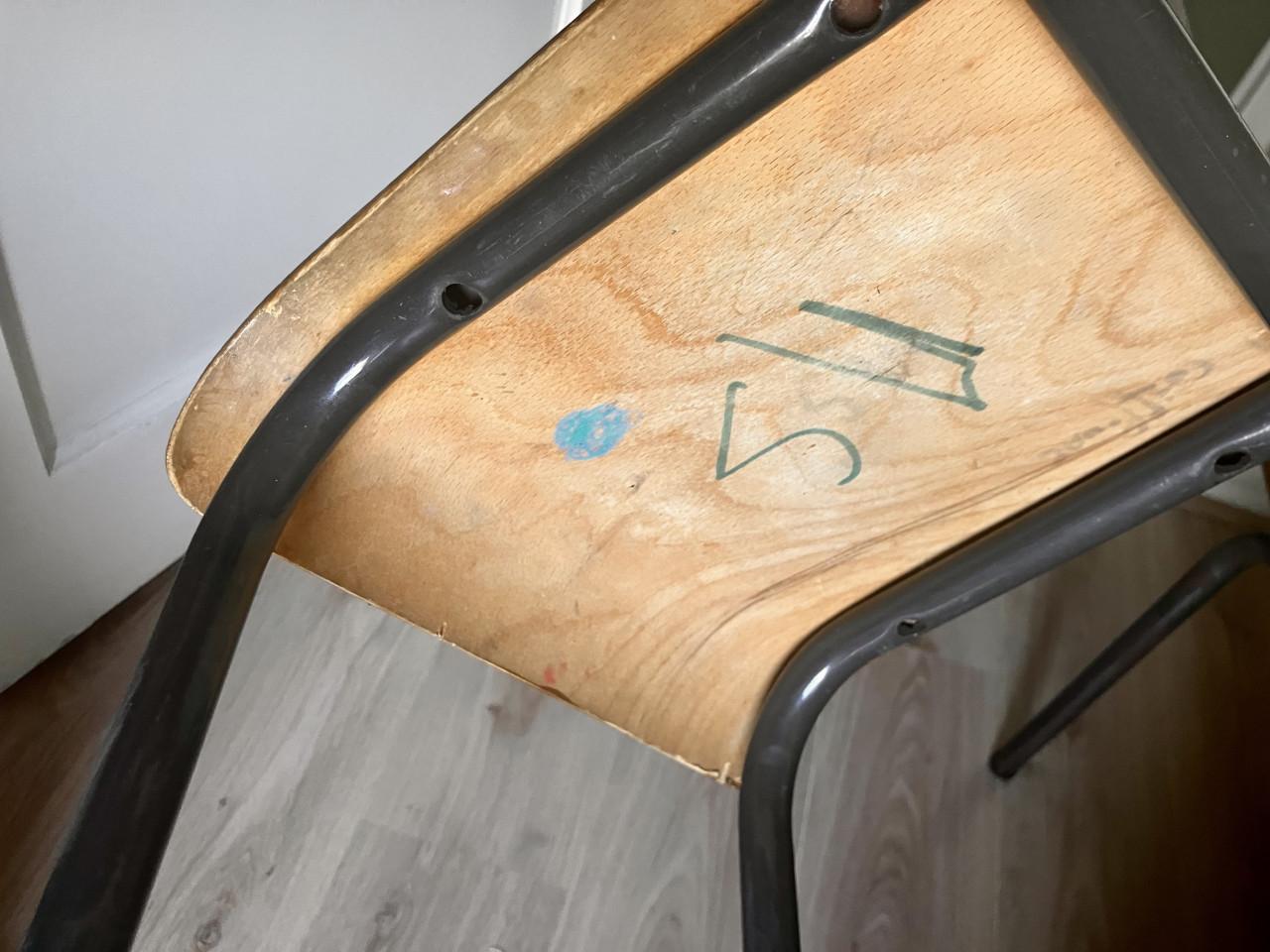 Kinderbureau + stoel Vintage Frankrijk