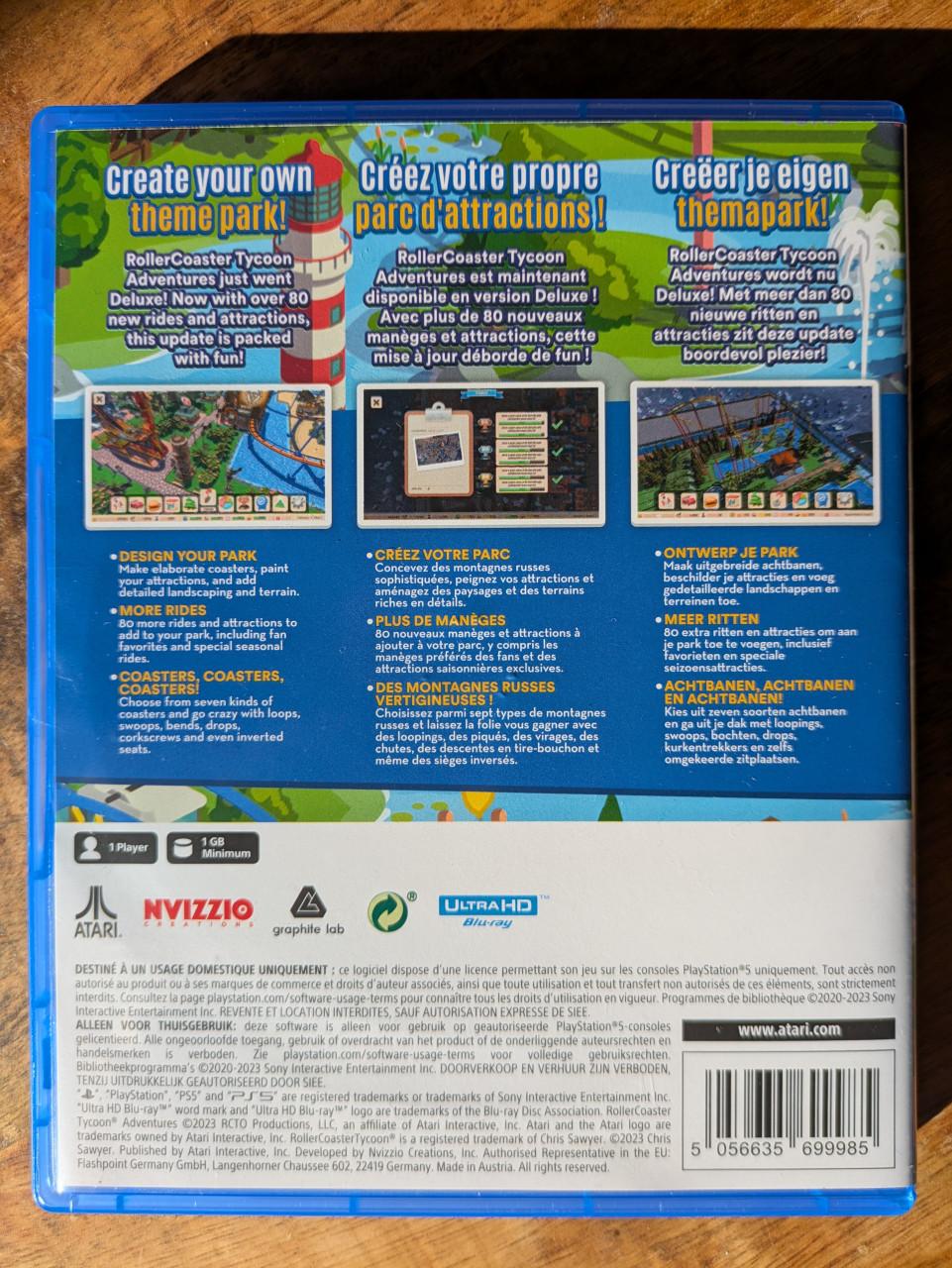 Roller coaster tycoon adventure deluxe ps5