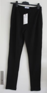 Nieuwe zwarte broek met schuifknoop en valze zakken  maat xs