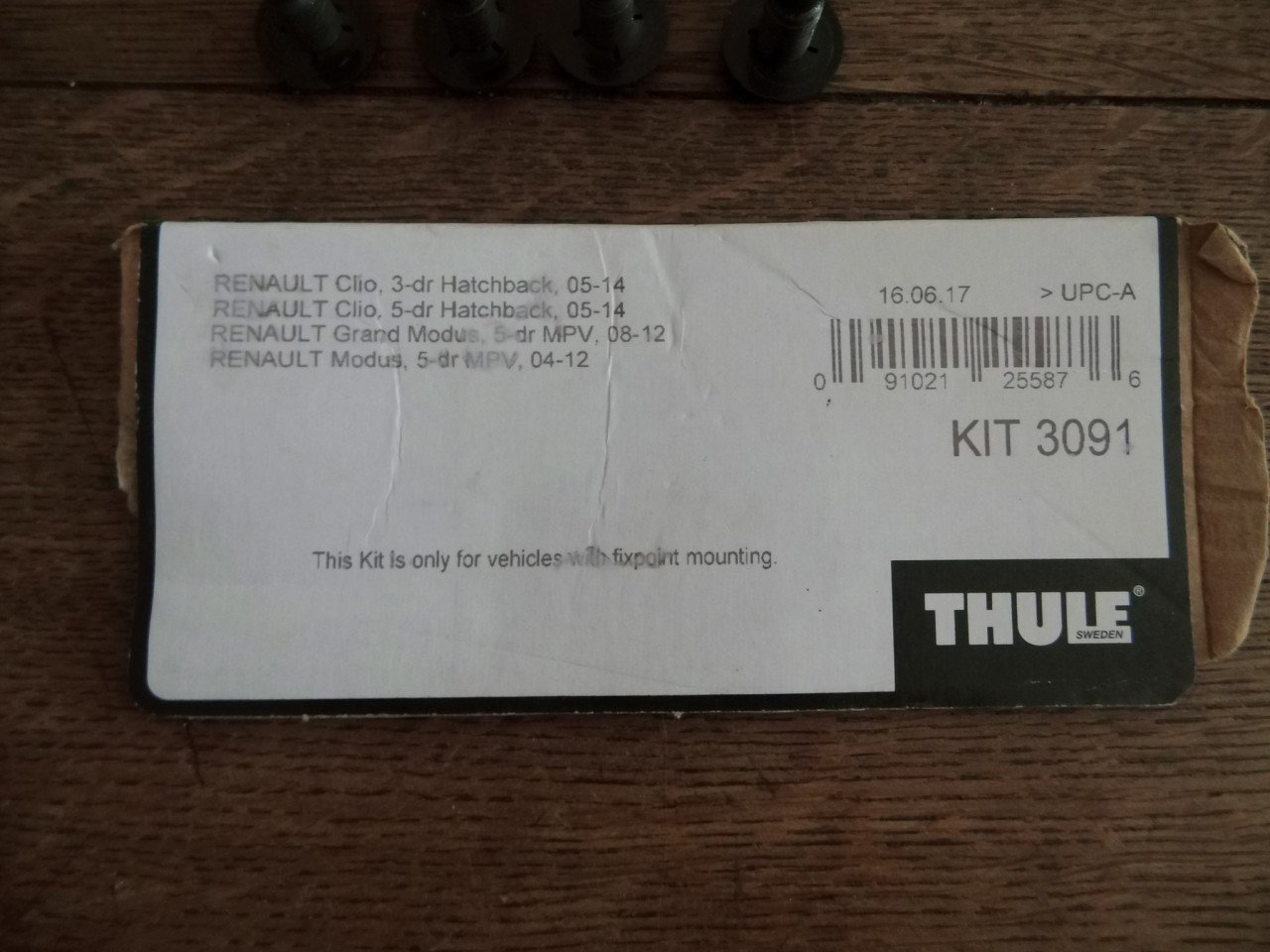 Thule Dakdragers voor Renault Clio en Modus.