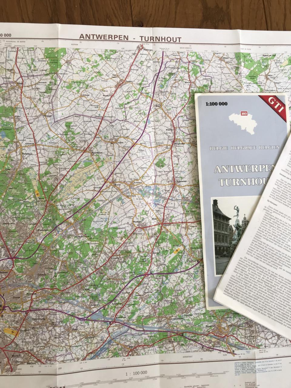 Antwerpen topografische kaart (1989)