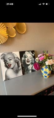 2 canvasprints van  Marlyn Monroe