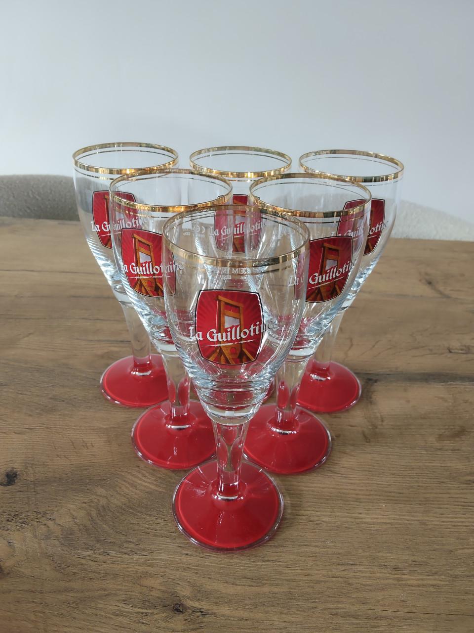 6 bierglazen van Guillotine