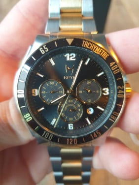 Mstr horloge, RVS, mat, 42 mm kast