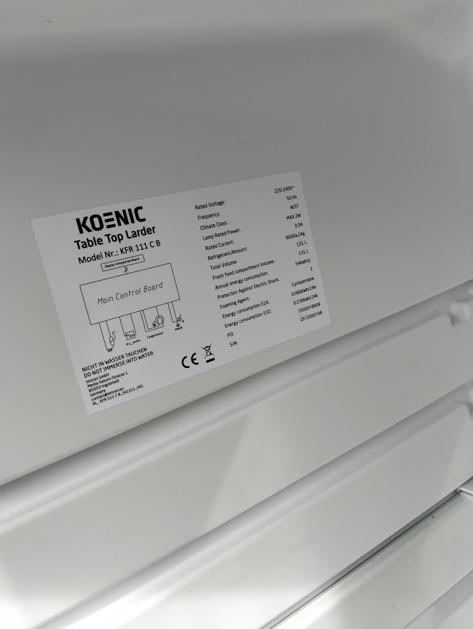 Koelkast + vriezer tafelmodellen