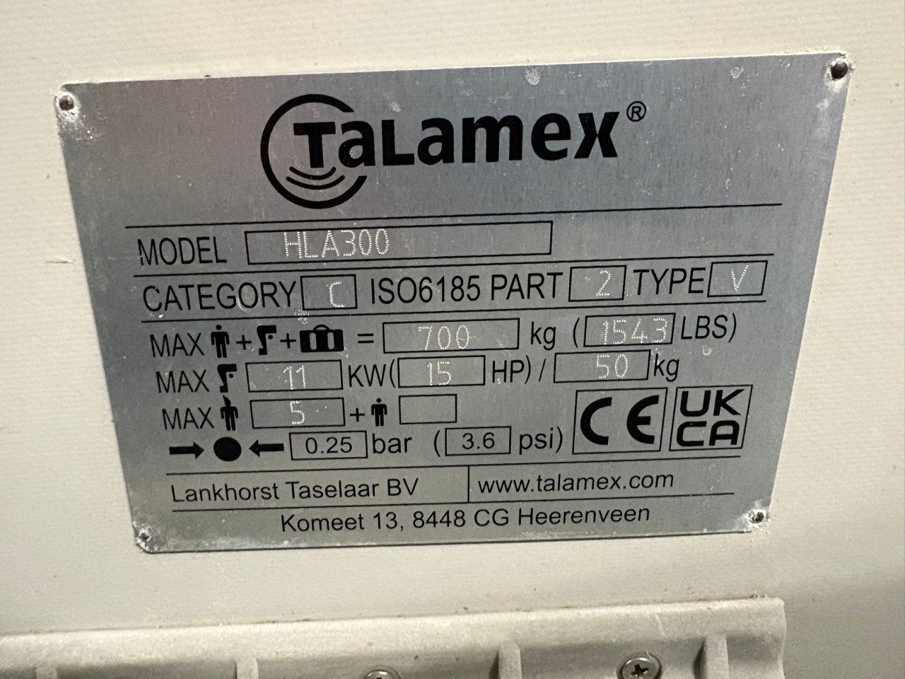 Talamex HLA 300 met of zonder 4pk Suzuki motor
