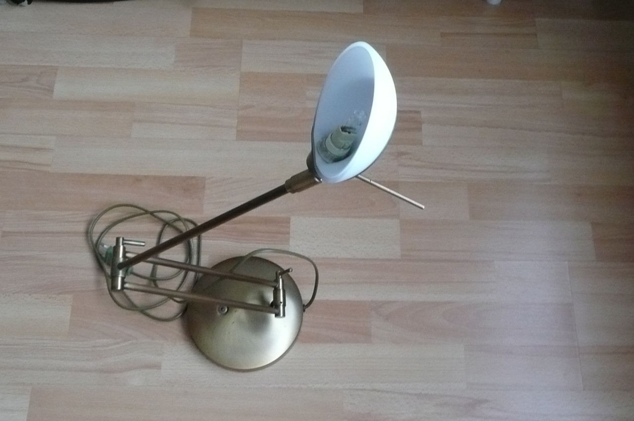 Te koop metalen halogeen lamp brons kleur type 1
