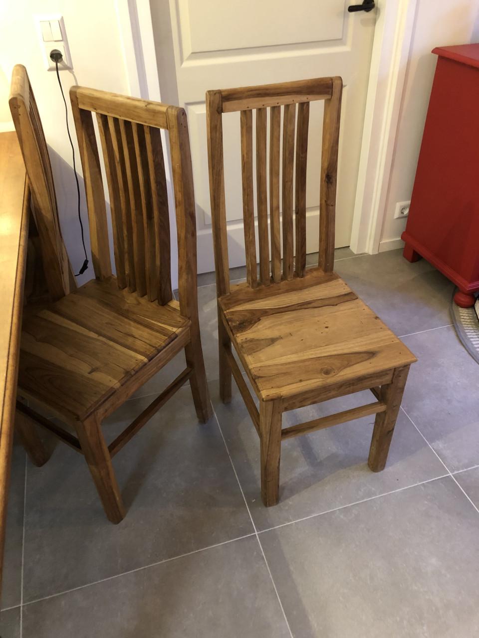 4 stevige eetkamerstoelen zware kwaliteit