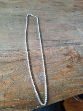 Sterling zilver 925 koort/rope ketting.