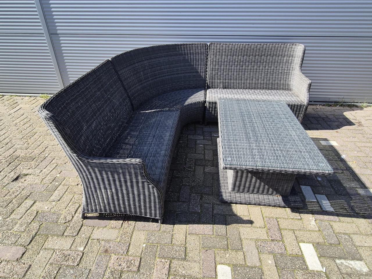 Dining Loungeset / Verstelbare Tafel (Bezorging mogelijk)