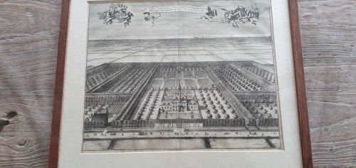 Kopergravure "Het huis Steenhoove". Zeeland, Walcheren, Koudekerke.