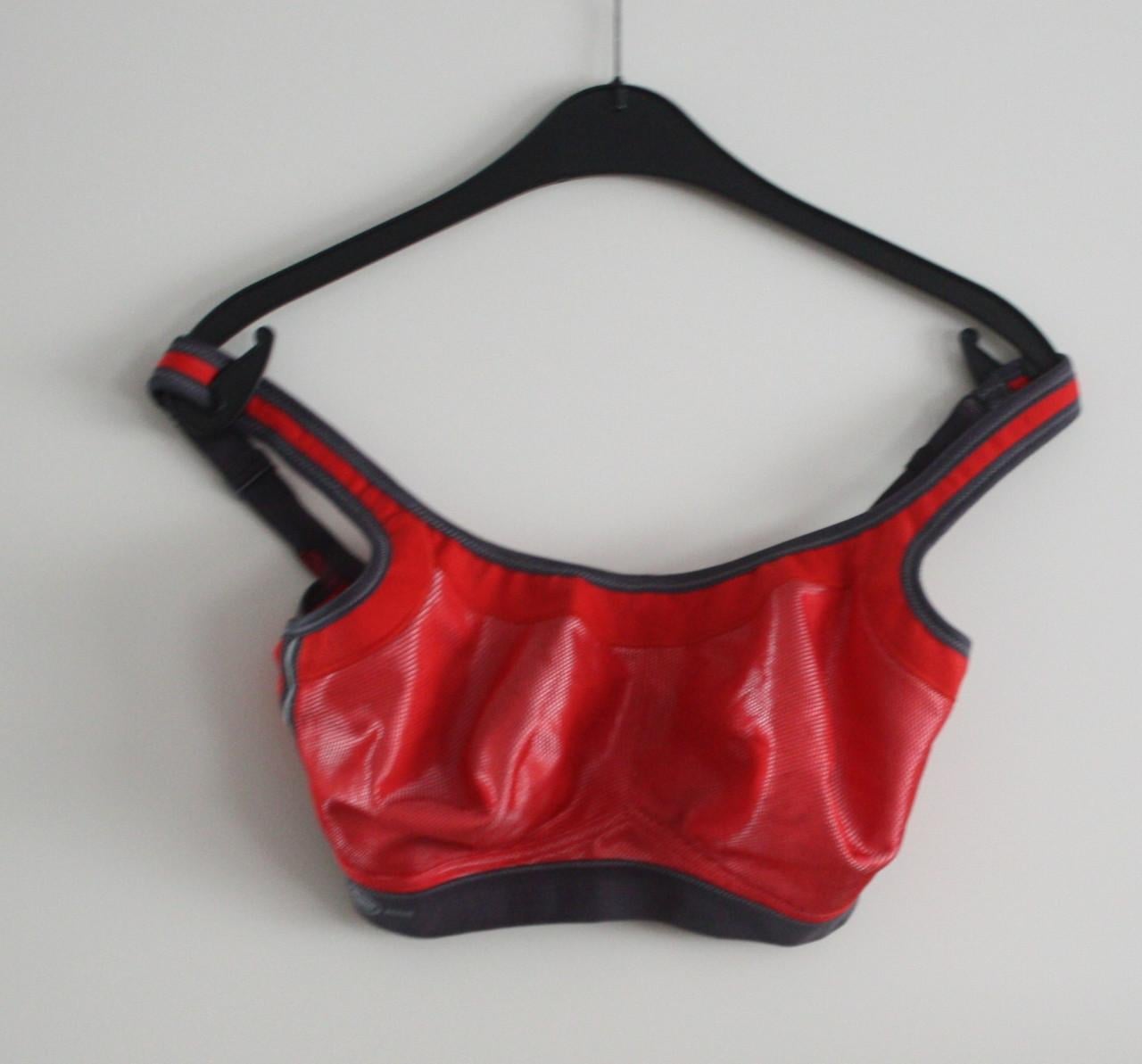 Rood-grijze sport bh maat 75 cup G