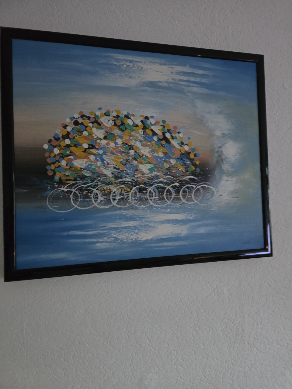 TE KOOP SCHILDERIJ VAN PELETON WIELRENNERS