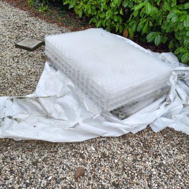 Grindmat met worteldoek 120cm x 80cm wit