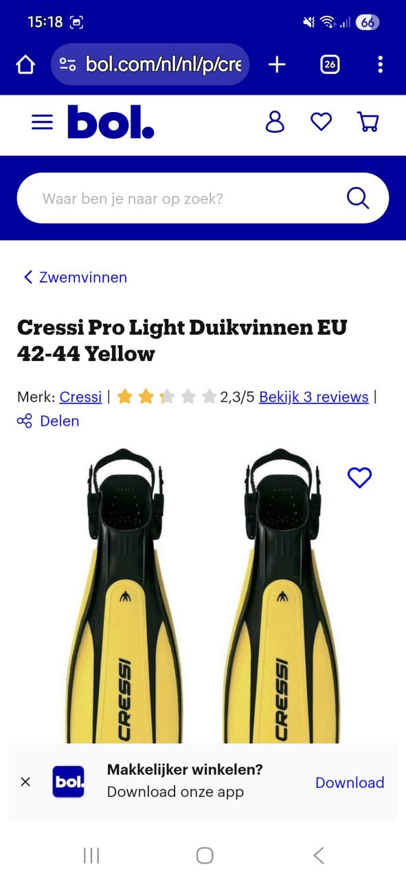 Cressi Pro Light Duikvinnen maat 42-44