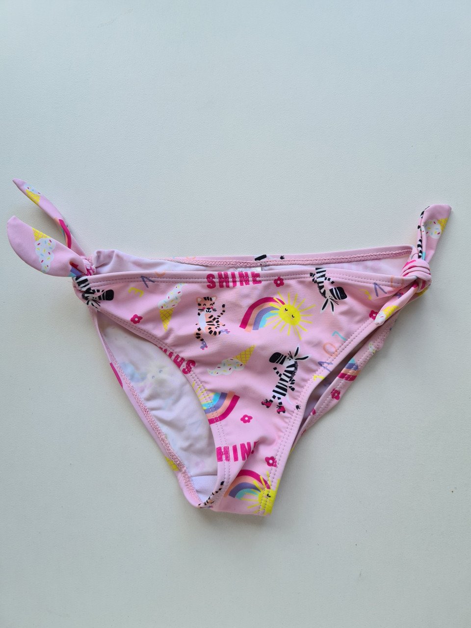 Roze regenboog/ dierenprint bikini Zeeman  Mt 122-128