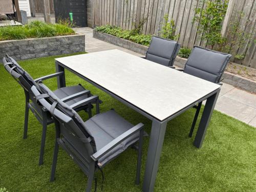 Tuintafelset met 4 stoelen