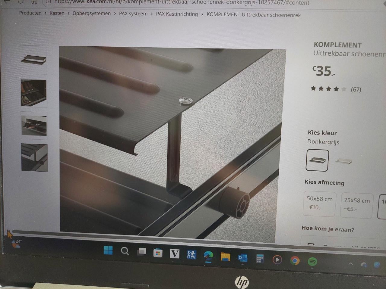 Uittrekbaar schoenenrek Komplement