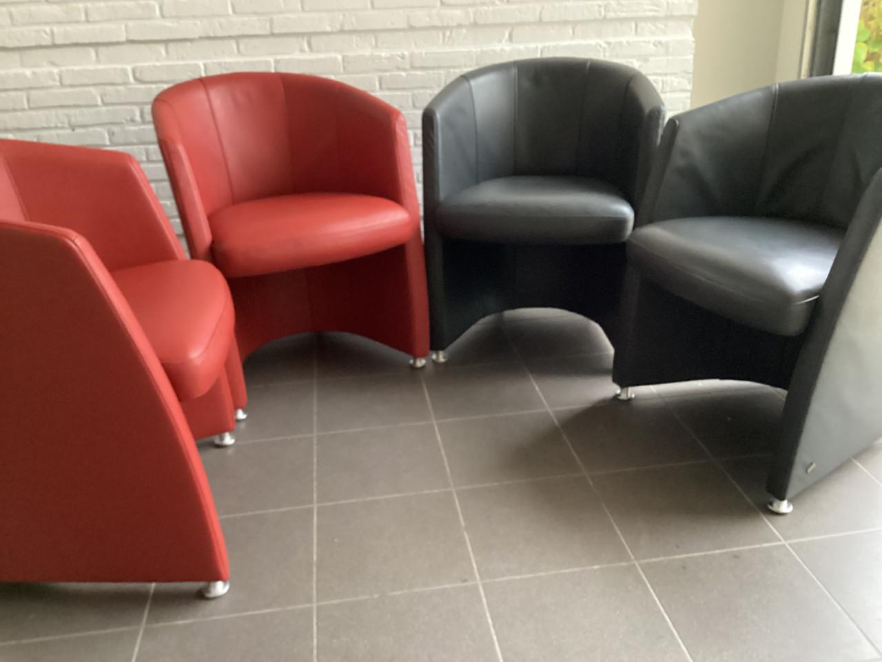 Rolf Benz stoelfauteuils(RB7300)per 2 of 4 stuks(als nieuw