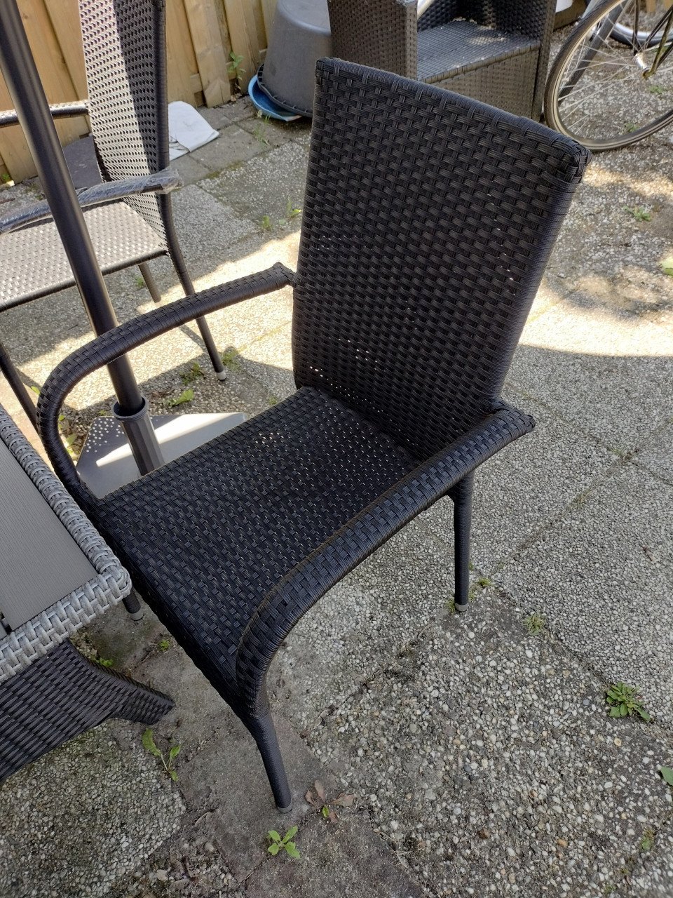 Tuinset met tuinparasol (3 meter uitval)