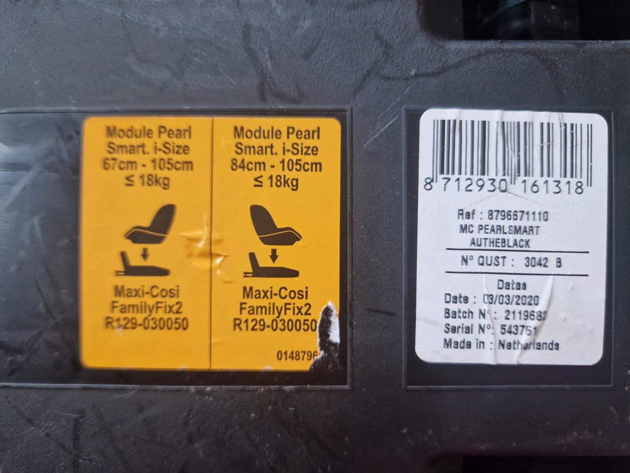 Maxi cosi pearl autostoel met 2wayfix