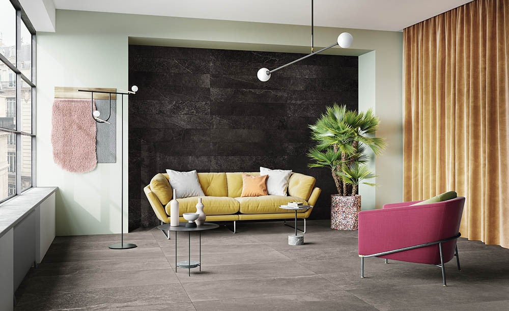 TSZ1163 ca 7,56 m² natuursteenlook tegels, 60x60 cm, grijs, van 64,95 voor