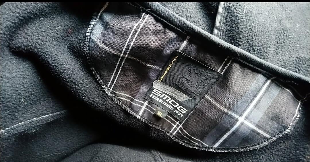 Smog winddicht jack capuchon  zwart/grijs mt xl