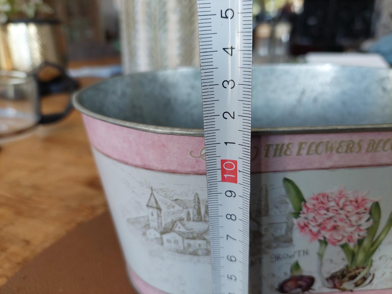 Leuke ijzeren gebloemd plantenbakje
