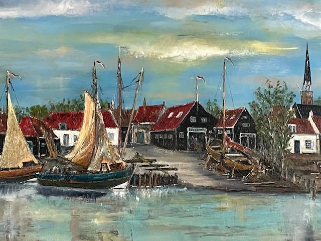 120 x60 olie verf  Jac Caljouw  Arnemuiden