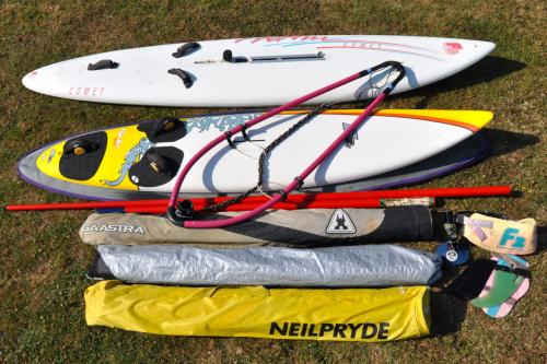 F2 Comet en F2 Ride, 3 zeilen zeer complete vaarklare set