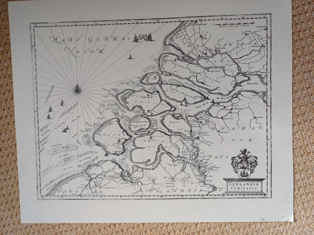 OUDE KAART VAN ZEELAND.