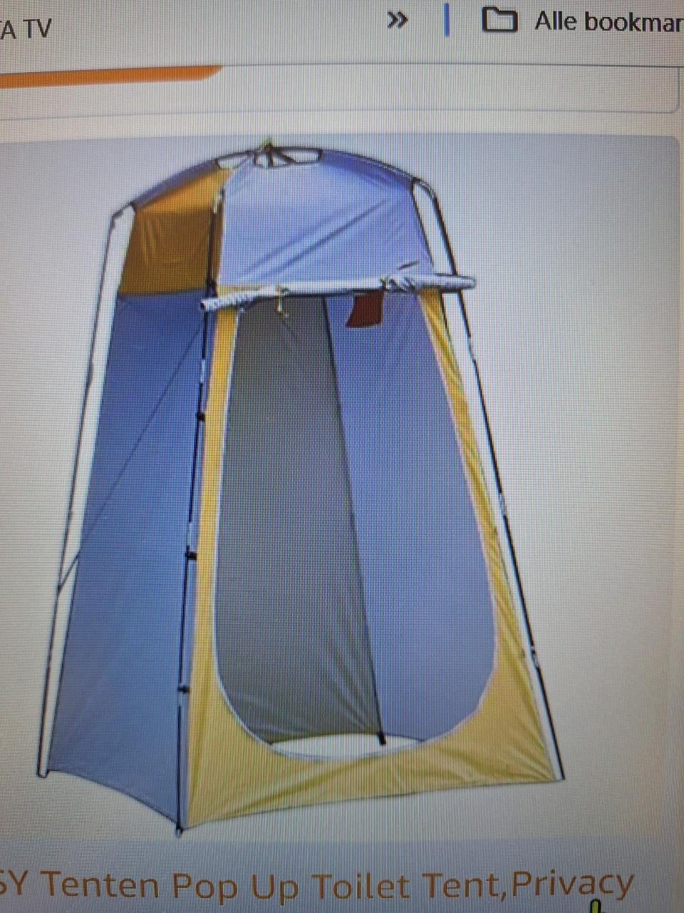 Kleine tent- opslagtent kooktent