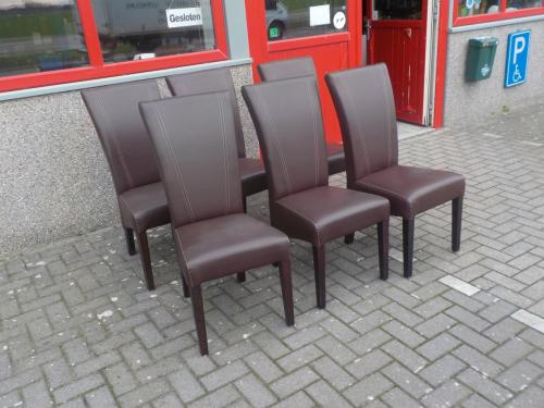 6 mooie kwaliteit skai stoelen in zeer goede staat 135 euro