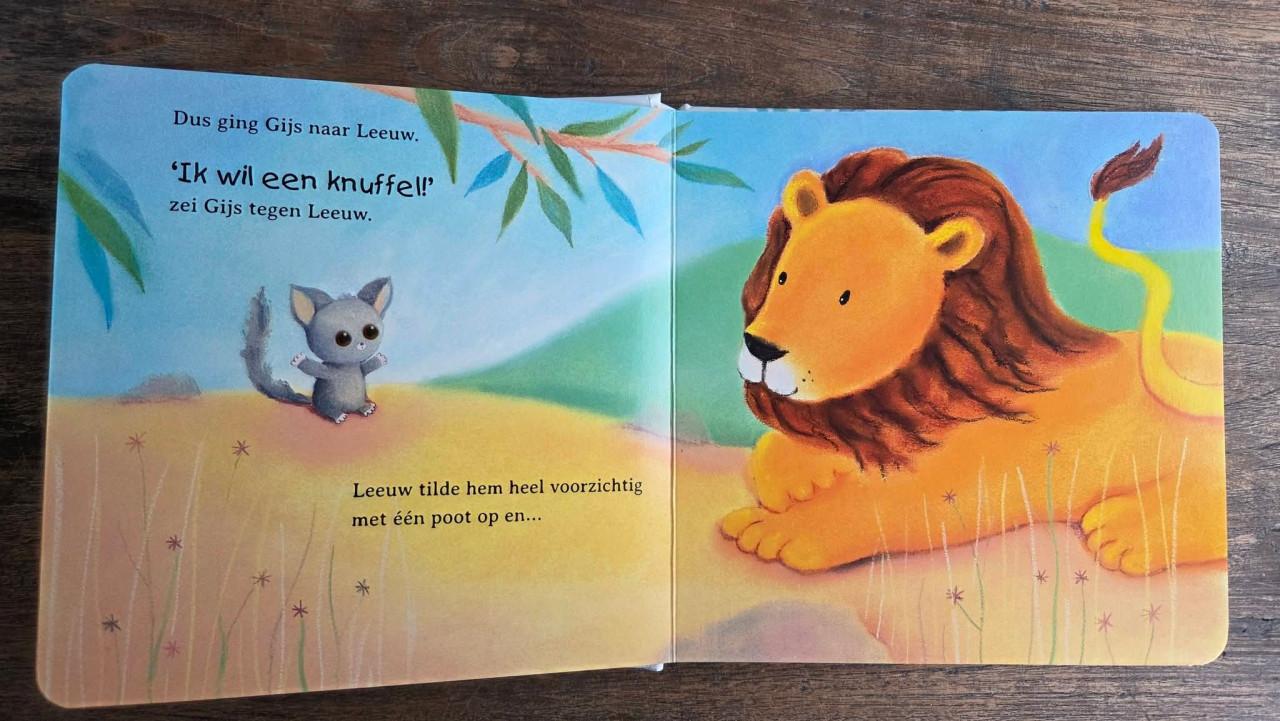 🎈Kartonnen boek 'Ik wil een knuffel!'.