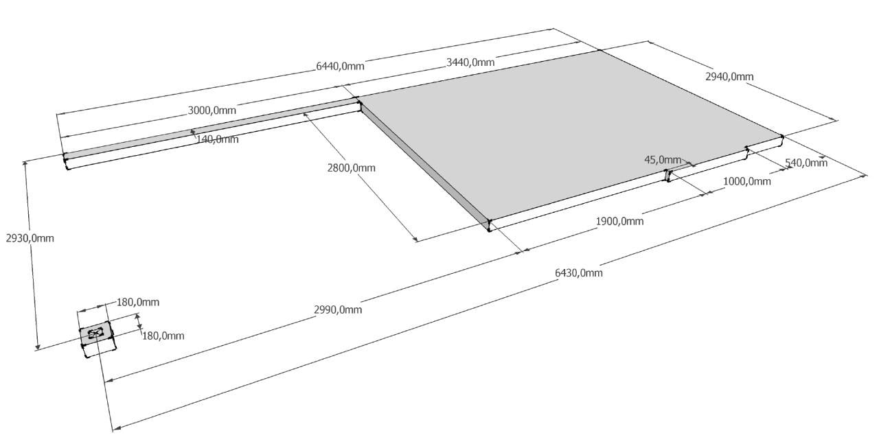 Romahaus tuinhuis / schuurtje met veranda (model Siena).