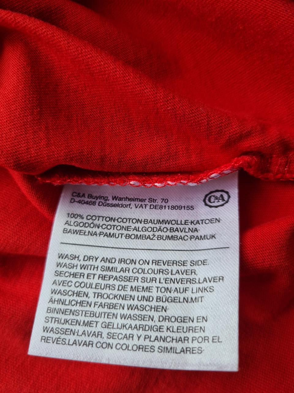 Angelo Litro Rood met zwart T-shirt Maat XL