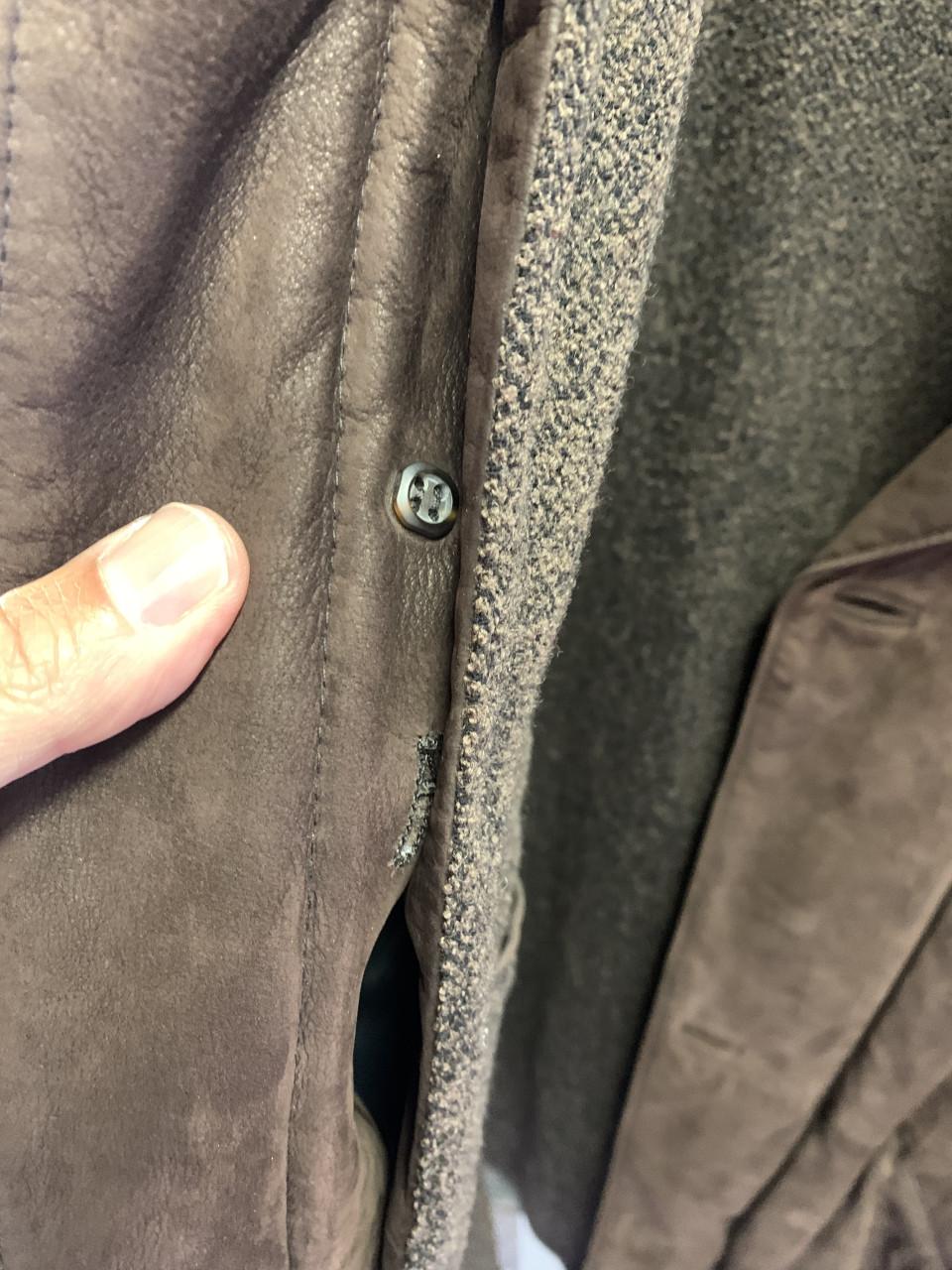 Kostbare Kapraun jas NIEUW ongedragen zeer soepel leder/suede en wol