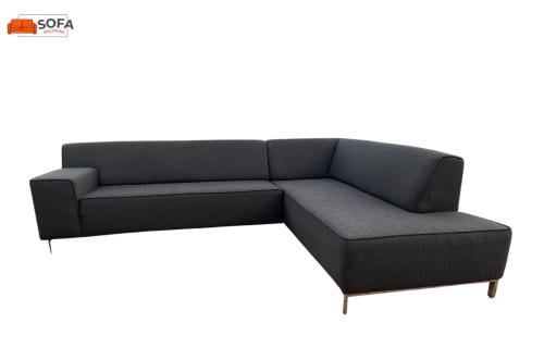 Montel Donkergrijze Stoffen Hoekbank -Gratis Levering NL