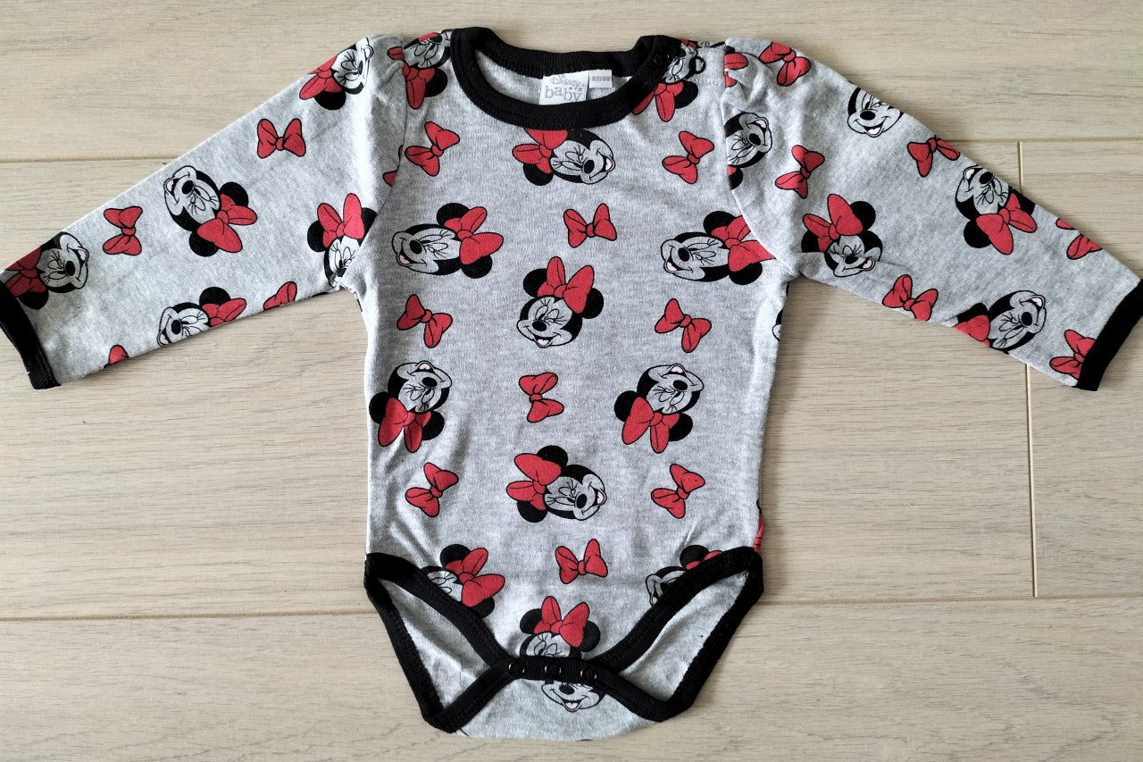 Disney romper Minnie Mouse grijs maat 62/68