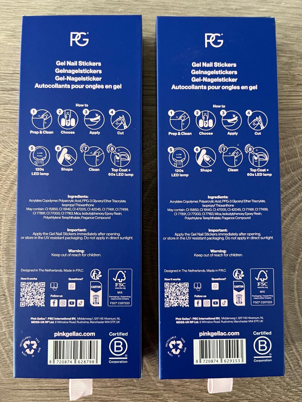 Pink Gellac Gel Nail Stickers