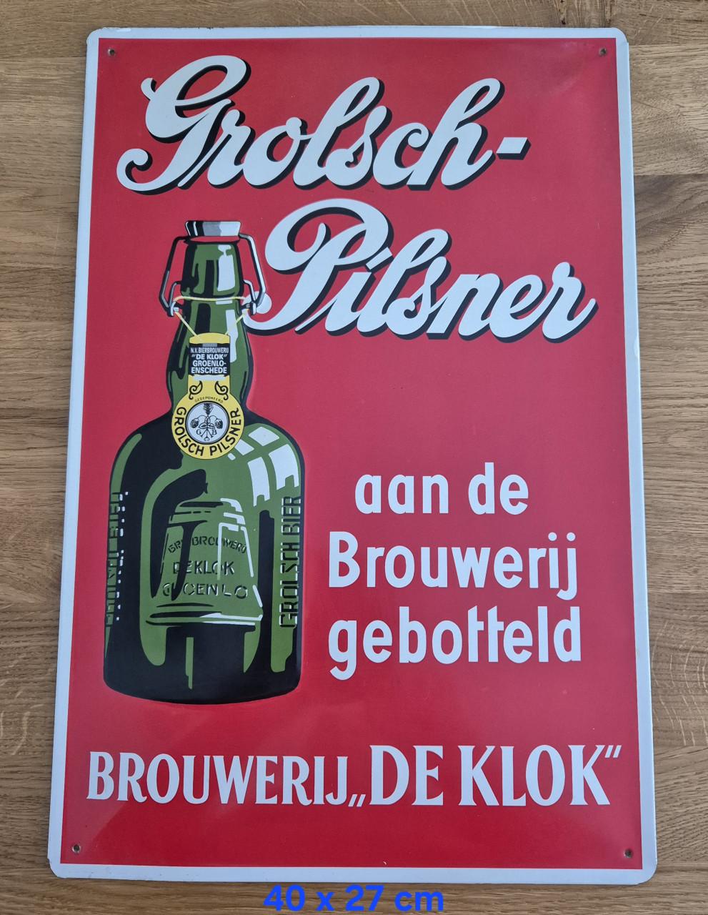 Grolsch reclamebord vintage