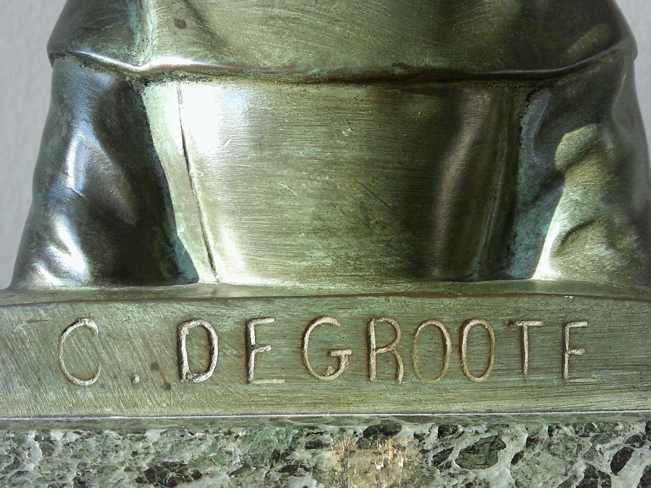 BRONZEN BEELDJE IN ART DECO ,VLAANDEREN JAREN '20 , '30.