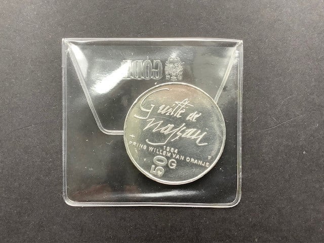 Beatrix, 50 gulden 1984 “Prins Willem van Oranje” , zilver.