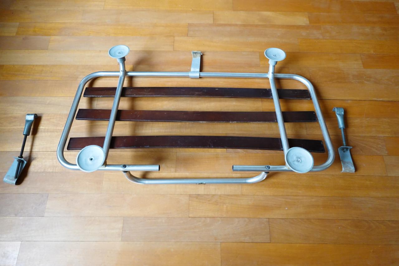 Vintage houten en aluminium koffer imperiaal