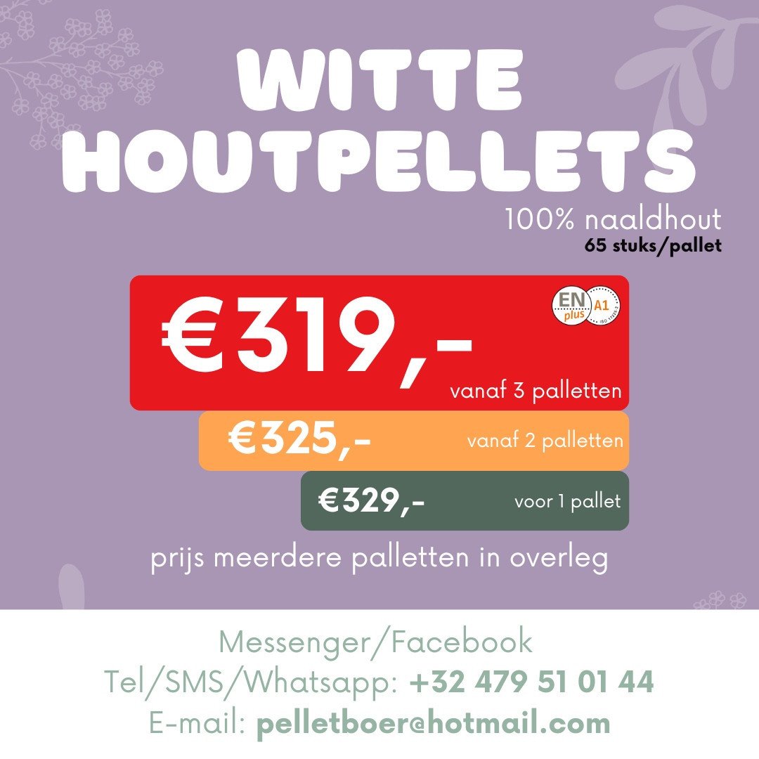 Pellets houtpellets witte en cappucciono