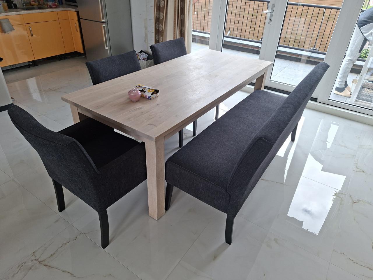 3 eetkamer stoelen +bankje