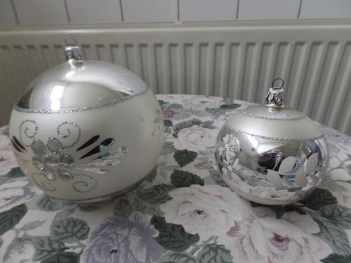 Zilveren kerstballen