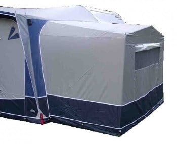 Voortent gerjak( 875) met luifel en uitbouw. 3 meter diep!