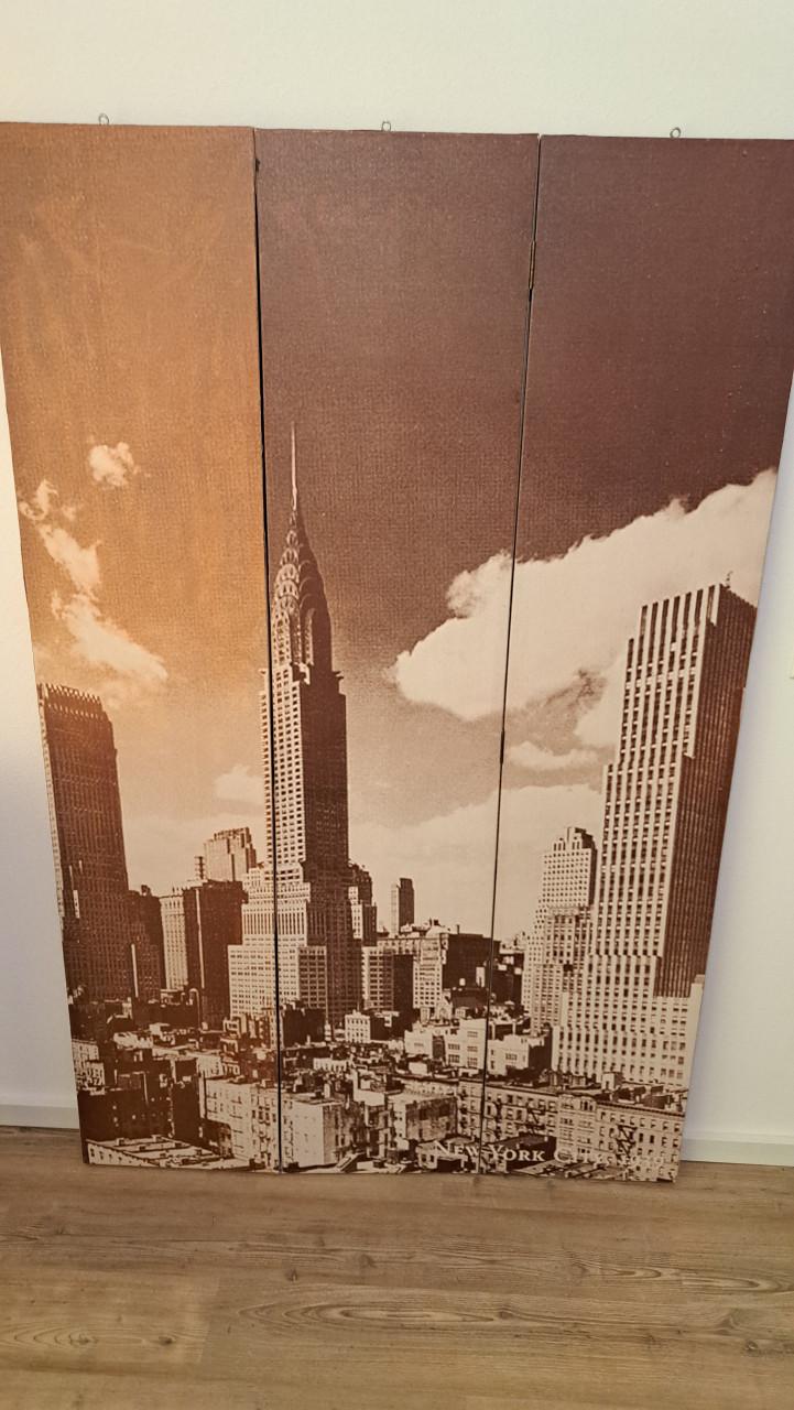 Kamerscherm New York bij daglicht 120x170 cm in kleur