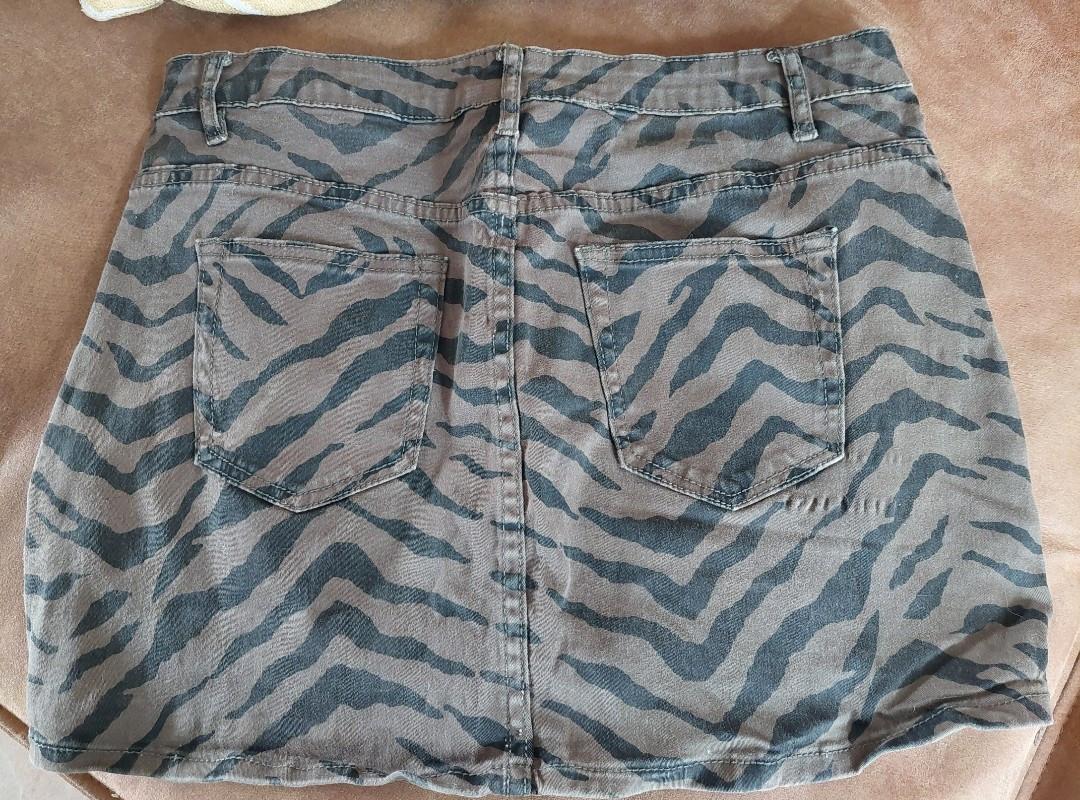 Khaki/groen dames jeansrokje mt 42 Amisu